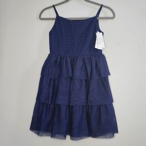 Calvin Klein Kids Legacy Navy Blue Layered Dress Size 10